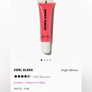 BNIB Jones Road Beauty Cool Gloss high shine lip in Pastel Pink